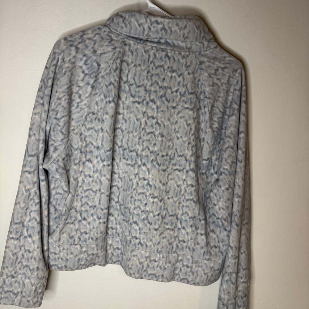 Old Navy Go-Warm Cropped Microfleece Funnel-Neck Sweatshirt Snake Print - Picture 2 of 5